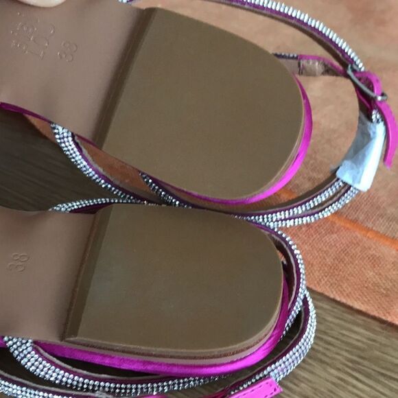 Bibi Lou x Anthropologie Pink Flats with Bow size 8 - Picture 14 of 16